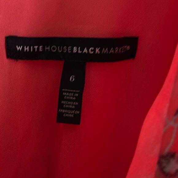 WHBM Pink Flirty Floral Print Midi Dress Sz 6 - Picture 8 of 9